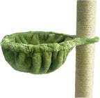 SHENGOCASE 14.6" Green Nest Basket Lounger Hammock Bed for Cat Tree Tower Replacement, 5-Pack Hanging Toys, Cat Tree Accessories Hammock Attachment (Large 1pc, Green)