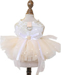 Fashion Sweet Puppy Dog Blingbling Princess Skirt Pet Dog Lace Cake Camisole Tutu Dress E-White S