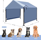 4x4 FT X-Large Outdoor Dog House for Large Dogs, Heavy Duty Weatherproof Dog Kennel with Upgraded Doors, Dog Tent for Outside Shelter, Waterproof Canopy Pet House for Small Animals, Navy Blue