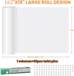 [Thicken Vinyl] Cat Scratch Furniture Protector, 162"x15" Couch Protector from Cat Claws, Single-Sided Sticky Anti Scratch Furniture Protector,Extended Size Protects More Furniture+50 Fixing