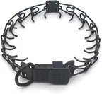 Herm Sprenger Black Stainless Steel Prong Dog Collar with ClicLock Buckle for Small Medium Large Dogs Ultra-Plus Training Pinch Collar with Quick Release Made in Germany