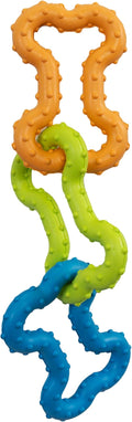Bone Tugz Tug & Chew Dog Toy — Bendy, Textured Rubber for Tug-of-War, Light-Moderate Chewers, Teething Puppies & Small Dogs, 6.25" x 1.75"