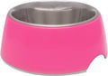 Loving Pets - Retro Bowl Dog Food Water Bowl No Tip Stainless Steel Elevated Pet Bowl No Skid Spill Proof (Large, Pink)