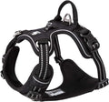 TRUE LOVE Dog Harness No Pull Nylon Reflective Pet Harness Adjustable Comfortable Control Step-in Brilliant Colors Truelove TLH56512 XL Black