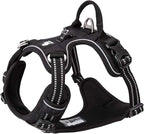 TRUE LOVE Dog Harness No Pull Nylon Reflective Pet Harness Adjustable Comfortable Control Step-in Brilliant Colors Truelove TLH56512 XL Black