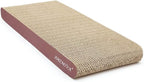 AMZNOVA Cat Scratcher Rescratch Cat Scratching Board, Scratching Pad with Catnip for Indoor, Flat Cardboard Scratcher Scratch Board for Kitten, Narrow, Wood Floor Print