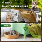 Round Cat Scratcher Bed, Cardboard Scratch Pad Lounge, Reversible Cardboard Cat Scratch Bowl for Indoor Cats, Durable Cat Scratching Board, Cat Scratcher Lounger Pad, Furniture Protector