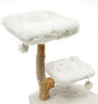 Cat Tree, L22.8*W22.8*H44.1in Cat Climbing Tower for Indoor Cats, Multi-Layer Cat Condo with 4 Jumping Platforms & Scratching Posts, Holds 15kg/33lbs