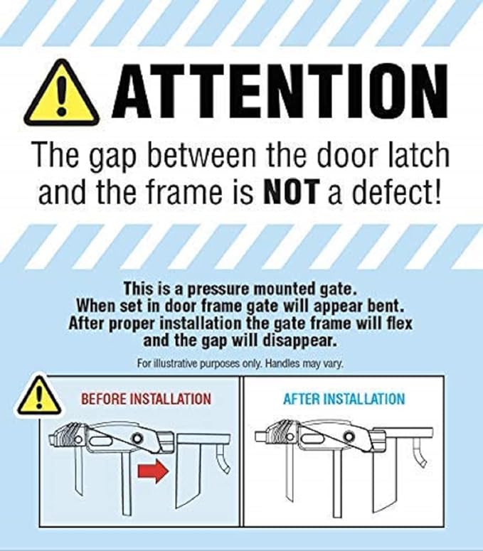 Regalo Safety 29-38.5" Baby Gate for Doorways & Bottom of Stairs, Pressure Mounted Baby Gate with Door for Babies, Toddlers & Pets, Tested & Safe for 30 Years, American Designed, American Owned, White