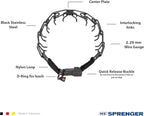 Herm Sprenger Black Stainless Steel Prong Dog Training Collar with Quick Release Buckle No Pull Collar for Dogs (Black, 16in x 2.25mm (Neck Size Up to 13in))