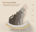 Cat Wall Stairs and Wall Shelves, 4 Piece Wood Cats Furniture Set, Padded Curved Bed with Foam, Flat Shelf & Climbing 4 Steps Stairs for Large Indoor Cats