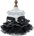 Fashion Sweet Puppy Dog Blingbling Princess Skirt Pet Dog Lace Cake Camisole Tutu Dress K-White-1 S