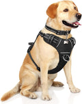 WINSEE Dog Harness No Pull, Pet Harnesses with Dog Collar, Adjustable Reflective Oxford Outdoor Vest, Front/Back Leash Clips for Small, Medium, Large, Extra Large Dogs, Easy Control Handle for Walking