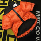 Dog Winter Coat Duck Down Jacket for Small Medium Dogs-Thicken Dog Coat Windbreaker Puppy Winter Clothes for Cold Weather Snowday (Orange, Small)