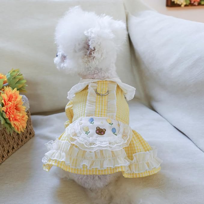 Furbabycare® Elegant Sweet Fashion Puppy Dog Blingbling Princess Skirt Pet Dog Lace Cake Camisole Tutu Dress G-Bear X-Small