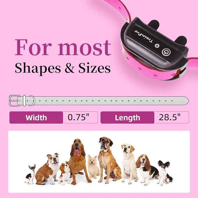 Universal 27 ½” X ¾” Replacement Band Strap for Dog Training Collar - Adjustable Waterproof TPU for Remote E-Collar, Static/Vibration Shock Trainer, Fits Most Bark Control & Obedience Devices