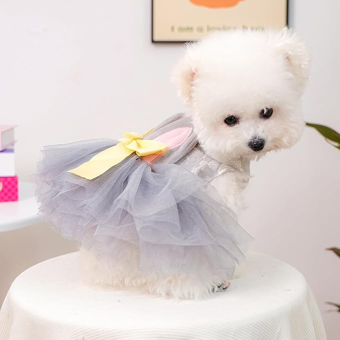 Furbabycare® Elegant Sweet Easter Puppy Dog Blingbling Princess Skirt Pet Dog Lace Cake Camisole Tutu Dress C-Easter Bunny-1 X-Small