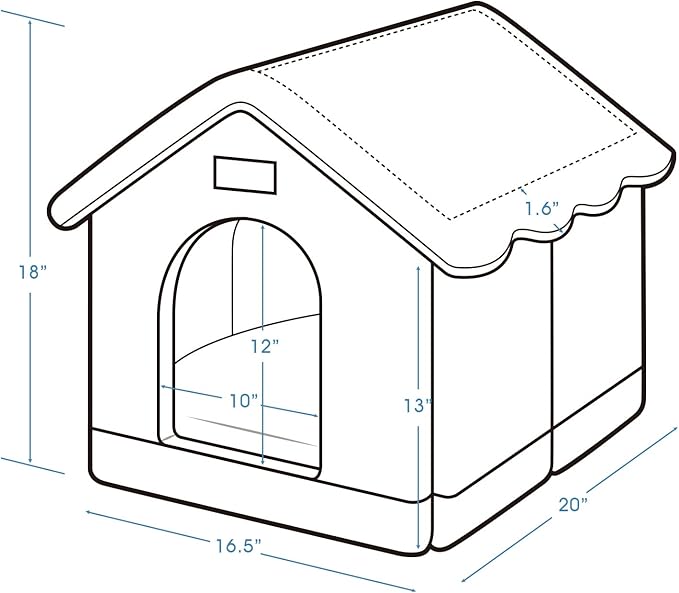 Jiupety Dog House Indoor, L Size Indoor Dog House for Medium Dog, Warm Cave Sleeping Nest Bed for Cats and Dogs, Gray