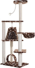 Maykoosh Cat Tree with Sisal Post & Condo - 66" Tall Cat Tower