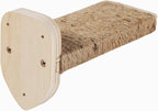 3-in-1 Cat Climbing Wall Steps with Hemp Rope, Shelves and Perches, Scratching Pads for Cats Playing and Climbing (Wood)