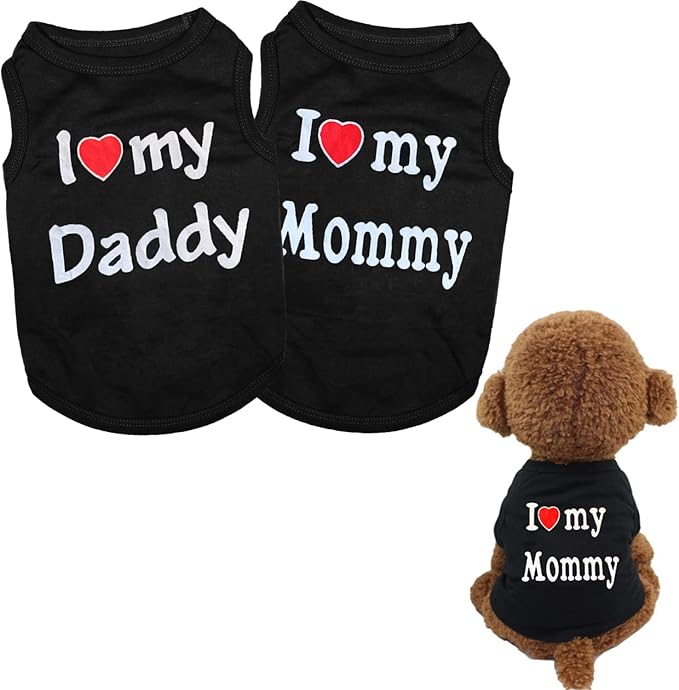 2 Pack Puppy Shirt for Small Dog Boy-Dog Clothes Pet Fashion Casual Breathable Comfortable Apparel Outfits for Dog Cat