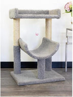 Cat Tree Perch for Large Cats - Durable Cat Play Tower Dark Gray