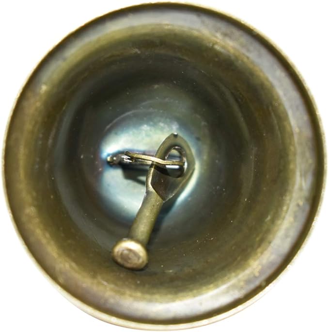 Maydahui 90 PCS Bronze Jingle Bells Brass Color Vintage Small Craft Bell (1.7 X 1.5 Inches) for Wedding Doors Dog Collar Christmas Hallowmas Decor