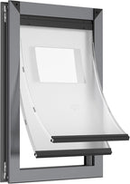 Rescumascer Aluminum Large Dog Door for Exterior Door, Doggy Door with Two Sliding Panels, Dog Door for Large Dogs up to 80 Lbs