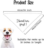 Dog Wedding Engagement Bandana Apparel & Accessories Pet Dog Bandana Scarf Photo Prop I Loved her First! Wedding Outfit Funny Engagement Party Decorations Gifts