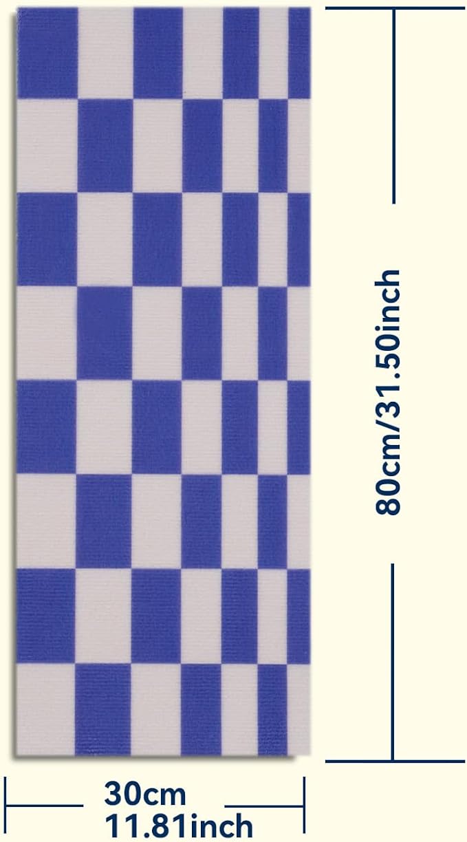 Wall Cat Scratcher for Indoor Cats - Reusable & Damage-Free Wall-Mounted Fabric Scratching, DIY for Furniture and Wall Protection (11.81''x31.50'', Purple Mosaic Check Pattern)