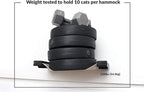 CatastrophiCreations Cat Multi-Level Raceway Hammock Wall Mounted Lounger for Climb and Play Furniture Cat Tree Shelves - Onyx/Natural, Large (176637476OXNAT)