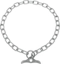 Herm Sprenger Chrome Plated Steel Fur Saver Dog Collar with Medium Links and Toggle Closure Professional Training Collar for Small Medium Large Dogs Correction Slip Chain Made in Germany (20in (50cm))