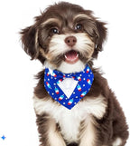 Dog Tuxedo, Adjustable Formal Wedding Outfit Bandana Dog Tux Collar with Bow Tie, Pet Birthday Valentines Outfit Cosplay(X-Small)