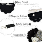 NATUYA Small Dog Carrier Sling Cat Sling-Dog Slings for Carrying Small Dogs-Adjustable Strap Hand Free Pet Puppy for Outdoor Traveling Subway (Black, Canvas)