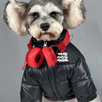 Dog Winter Coat Duck Down Jacket for Small Medium Dogs-Thicken Dog Coat Windbreaker Puppy Winter Clothes for Cold Weather Snowday (Black, Medium)