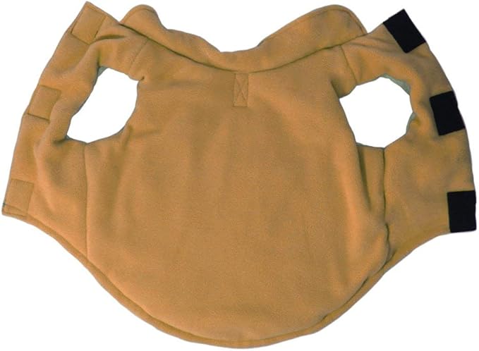 Gooby Sports Vest Dog Jacket - Green, Medium - Reflective Dog Vest with D Ring Leash Warm Fleece Lined Hook and Loop Closure for Small to Medium Dogs