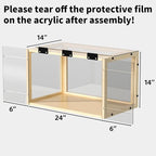 Window Cat Perch Catio, Wood Cat Window Box, Window Catio for Indoor Cats. Suitable Single Hanging Window with an Inner Diameter of The Window Frame with A Net Opening Width of 24-35 in. KGCCIZI.