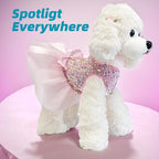 Dog Princess Formal Dress for Small Dogs Girl,Sparkling Sequins Sweet Pet Clothes Wedding Birthday Party Puppy Dresses,Cat Apparel Accessories Costumes Outfit Skirt Pink (Pink, X-Large)