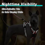 BARKBAY Dog Harness No Pull for Large Dogs - Adjustable, Reflective, Comfortable, No Choke, Heavy-Duty - Perfect for Outdoor Training, Walking, and Hiking - Strong & Durable - L & Light Pink