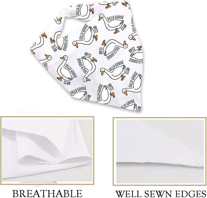 JXGZSO 1 Piece Silly Goose Triangle Dog Bandana Meme Goose Duck Merchandise (Silly Goose Dog)