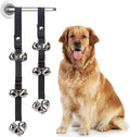 Friends Forever Housetraining Dog Doorbell for Bathroom Potty Training, Adjustable Nylon Strap Length, Behavior Aid Handle or Knob, Puppy Cat Kitten Go Outside Communication Supplies - Black