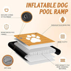 FBSPORT Inflatable Dog Boat Ramp Floating Dock Water Ladder for Pool, Boat, Non-Slip EVA Floating Ladder Pool Ramp for Dog Up to 220 LBs, Safe & Easy Access
