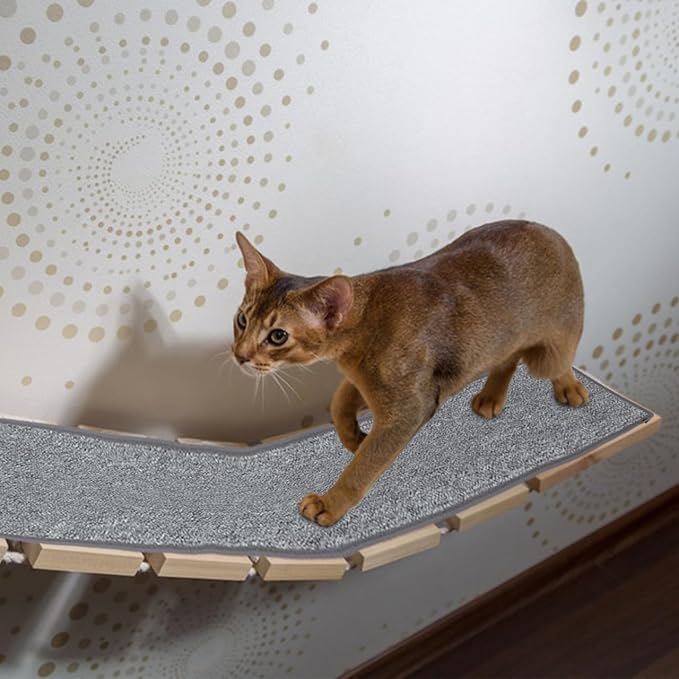 Kisangel Cat Carpet Scratching Mat Replacement, Cat Treadmill Accessories Felt Running Wheel Cushion Mat Scratch for Indoor Supplies Furniture, 95x10 inches
