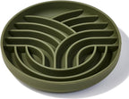 OHMO Slow Feeder Dog Bowls(Tree Life, Camo Green) Enrichment Soft Silicone Food Safe Feeding Bowl Non Slip Suction Cup for All Breed Pet, Cat Slow Down Eating Dishes, Boredom and Anxiety Reducer