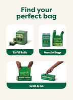 Earth Rated Poop Bags for Dogs, Guaranteed Leak Proof and Extra Thick Waste Bag Refill Rolls, Peach and Lotus, 280 Count