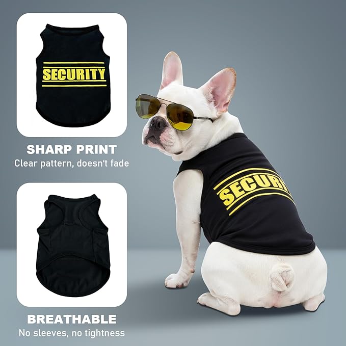 2Pack Dog Shirts for Boy, Dog Clothes (up to 38 lbs.), Puppy Clothes, Pet T Shirt for Small and Medium Breeds, Tank Top, Chihuahua & Yorkies & Dachshund Outfit, Cotton Fabric(2pcs,Large)