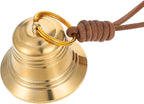 Small Brass Hanging Bell for Door Knob Decoration Vintage Small Hanging Bell for Door Knob Gold Brass Bells for Home Garden Decor Shopkeepers Bells on Rope Garden Decoration