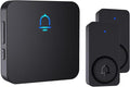SECRUI Doorbell, 2 Button Wireless Doorbell with 1000ft Range, Adjustable Volume, Waterproof Design, Hassle-Free Installation, 32 Melodies, Black