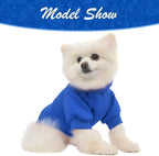 KOOLTAIL Dog Hoodie for Large Medium Small Dogs,Soft and Warm Pet Sweater with Leash Hole and Pocket Boy Girl,Puppy Fall Winter Jacket Clothes,French Pitbull Cold Weather Coat Sweatshirt,Blue S