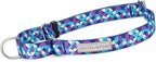 Lucky Love Dog Martingale Dog Collar - Adjustable, No-Slip, Comfortable, Durable, Soft Webbing & Stylish Patterned Collar for Male and Female Dogs Ideal for Training & Walking - Jasper, Medium